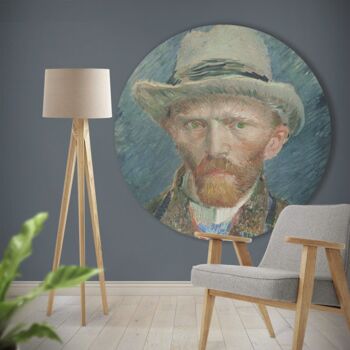 Muurcirkel Zelfportret Vincent van Gogh 50cm 2