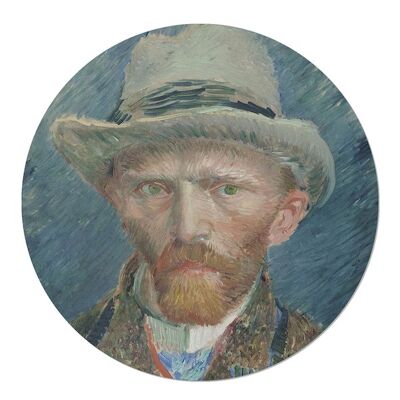 Wandbild Zelfportret Vincent van Gogh 50cm