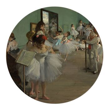 Muurcirkel La Classe de Danse 1874 Edgar Degas 20cm