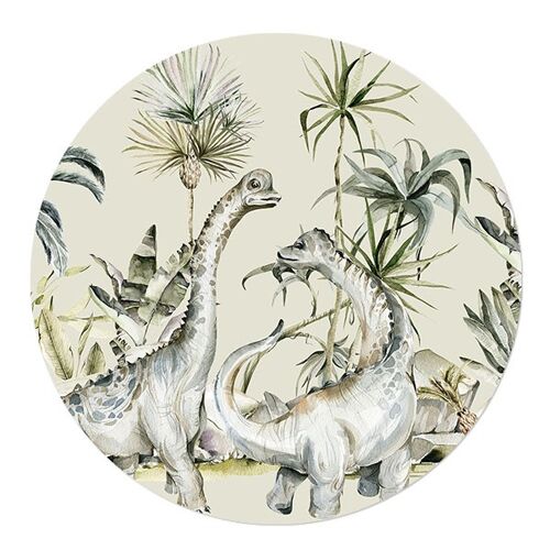 Muurcirkel Dino Jungle groen 40cm