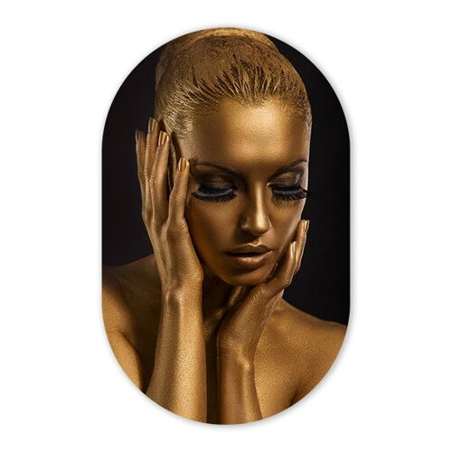 MuurOvaal Woman in Gold  60x96