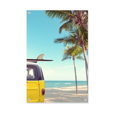 Tuinposter Surfing Geel 60x90