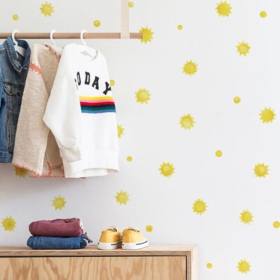 Watercolor sun decorative vinyl