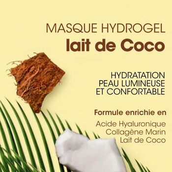 Masque Hydrogel au lait de Coco 2
