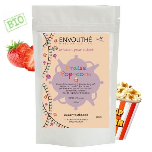 Infusion/Tisane pour enfant "Fraise Pop-Corn" Bio