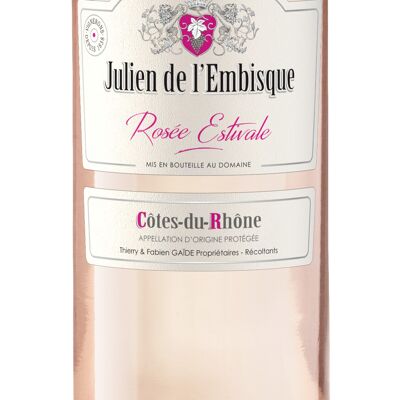 Côtes du Rhône rosée "Estivale Rosée" organic
