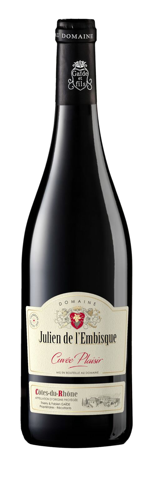 Côtes du Rhône rouge "Cuvée Plaisir" biologique