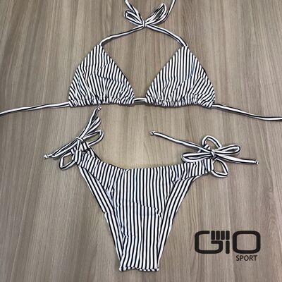 Schwarz-weißer brasilianischer Bikini Bikinioberteil