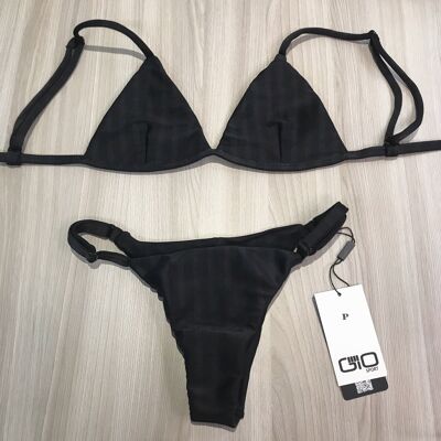 Schwarzer brasilianischer Bikini Bikini-Set