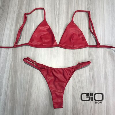 Roter brasilianischer Bikini Bikini-Set