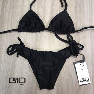 Completo bikini brasiliano tutto nero