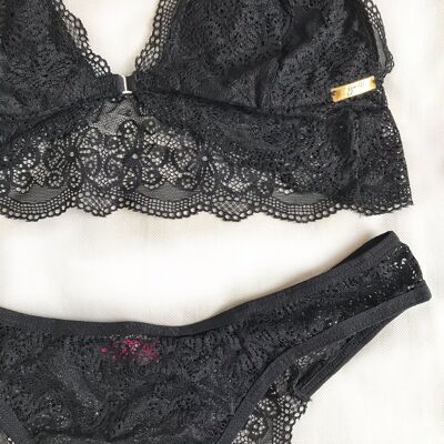 Ensemble Brassière Triangle Santiago Noir