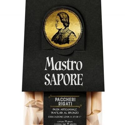 Pasta artigianale di semola di grano duro trafilata al bronzo - PaccherI rigatI 100% Grani di Puglia 500 g
