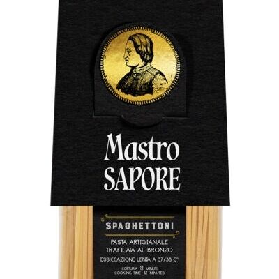 Pasta artigianale di semola di grano duro trafilata al bronzo - Spaghettoni con arco 100% Grani di Puglia 500 g
