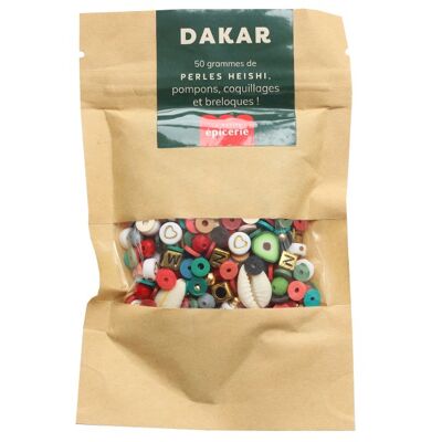 Mélange de perles heishi et de breloques - Dakar (291012)