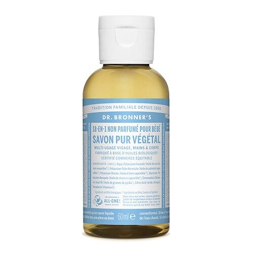 Dr Bronner's - Unscented liquid soap - 60ml