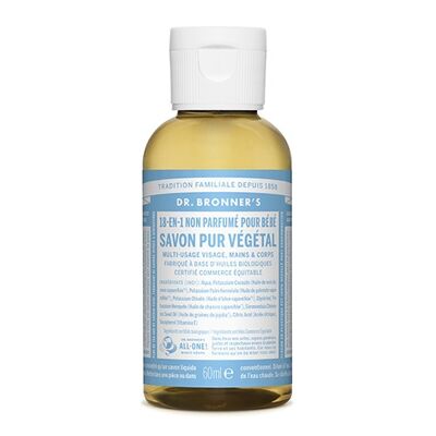 Dr. Bronner's - Unparfümierte Flüssigseife - 60 ml