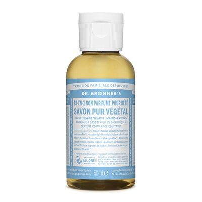 Dr Bronner's - Unscented liquid soap - 60ml