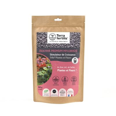 Biochar Mycorhizé - Fertilisant Plantes et Fleurs 2-4 mm - 500g