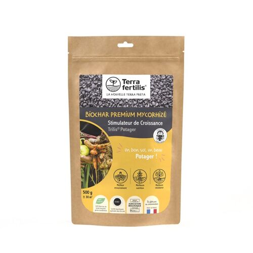 Biochar Mycorhizé - Fertilisant Potager 2-4 mm - 500g