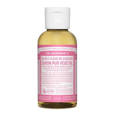 Dr Bronner's - Sapone liquido ai fiori di ciliegio - 60 ml