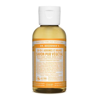 Dr Bronner's - Citrus Orange Liquid Soap - 60ml