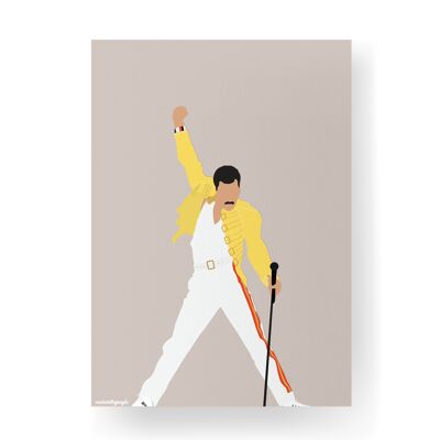 Freddie Mercury 2 - 14,8 x 21 cm