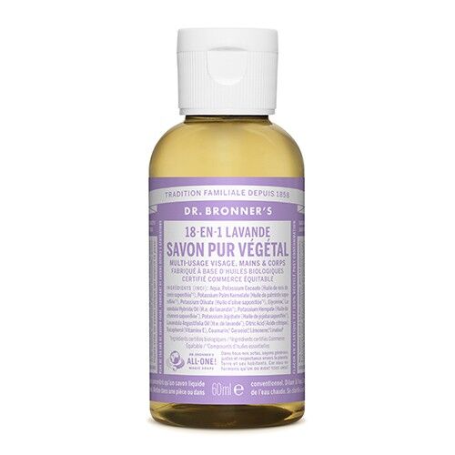 Sapone liquido alla lavanda 18 in 1 del Dr. Bronner - 60 ml