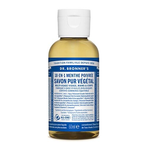 Sapone liquido alla menta piperita 18 in 1 del Dr. Bronner - 60 ml
