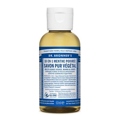 Dr Bronner's - Flüssigseife mit Minze - 60 ml