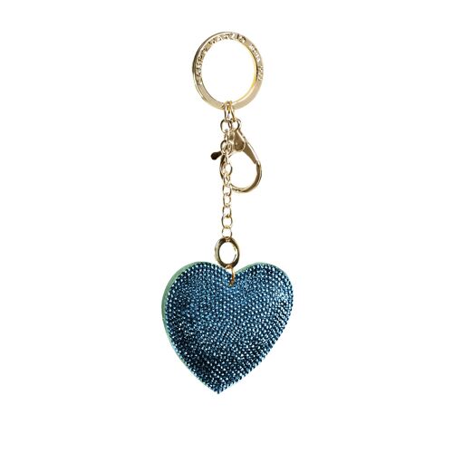 BEZIERS VALENTINE KEY CHAIN BLUE JEANS