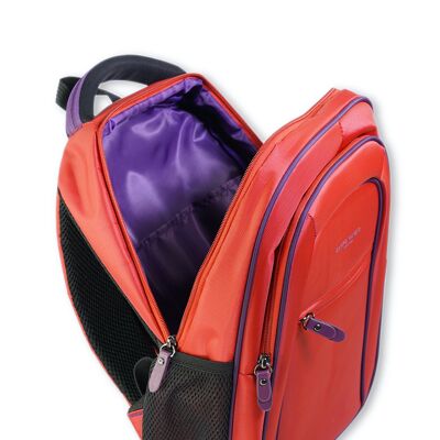 KLEINER RUCKSACK AUS NYLON KIRSCHROT