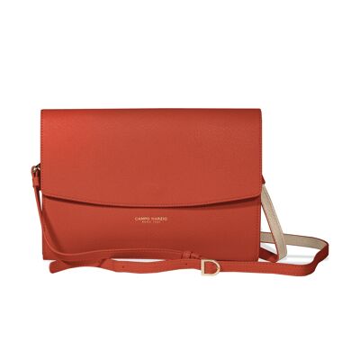 RENEE CLUTCH W/ REMOVABLE CROSSBODY STRAP TANGERINE TANGO