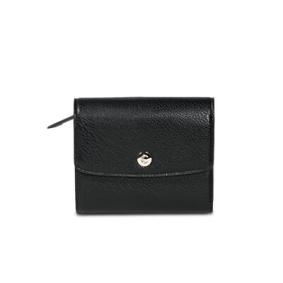 AUDREY SMALL FLAP WALLET BLACK