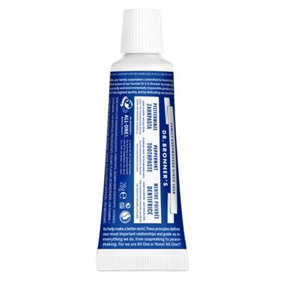 Dr Bronner's - Dentifricio da viaggio alla menta piperita - 28g