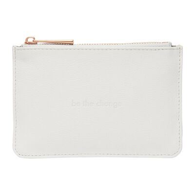 Light Grey & Rose Gold Card Pouch | Classic Essentials