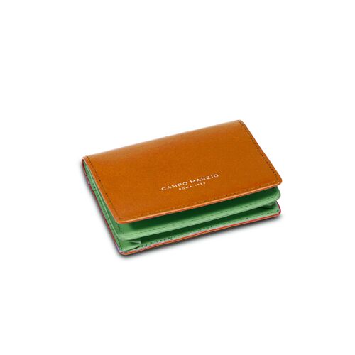 GUSTAV BUSINESS CARD HOLDER BURNT ORANGE