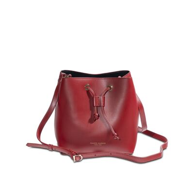 SMALL BUCKET BAG SCARLET RED