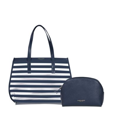 DOUBLE TOTE MIDI LIMITÉ BLEU OCÉAN