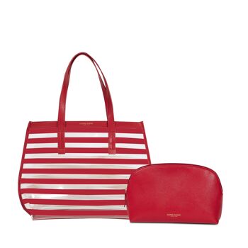 DOUBLE TOTE MIDI LIMITED ROUGE CERISE 2
