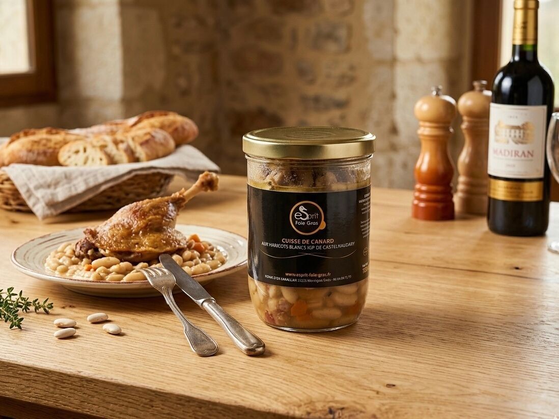 Duck leg confit with white beans from Castelnaudary - 720g