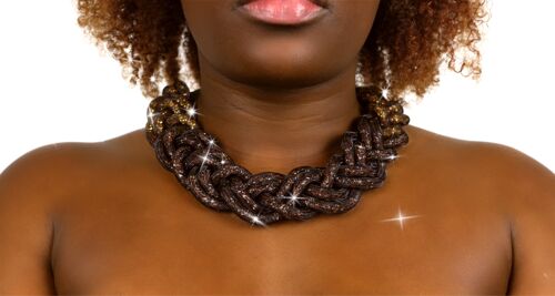 Chunky Brown crystal necklace