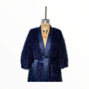 Robe cardigan/manteau tricoté en lurex 5