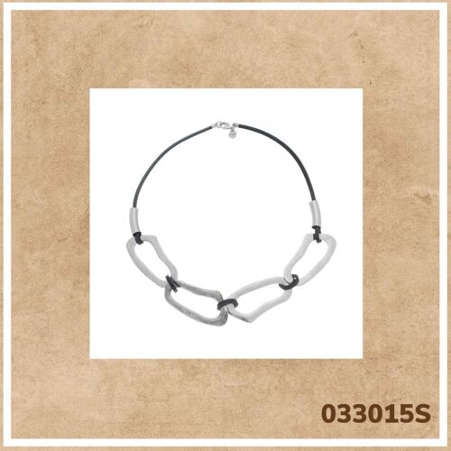 Four Halos Short Necklace - Silver