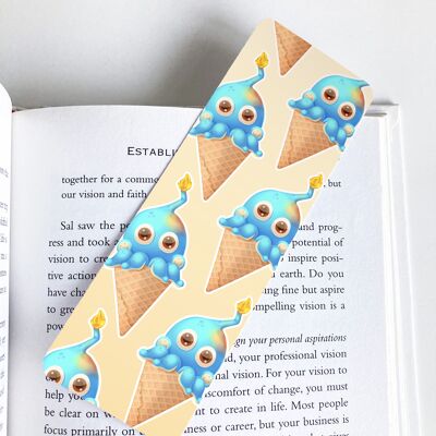 Octopus Ice Cream Bookmark, Cute Stationery, Summer,