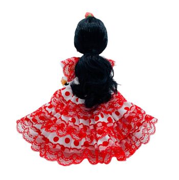 Poupée de collection de 35 cm. Robe régionale typique andalouse ou flamenco, fabriquée en Espagne par Folk Crafts Dolls. (SKU : 302FBR) 5
