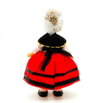 Poupée de collection de 25 cm. robe régionale typique des Asturies (Asturies), fabriquée en Espagne par Folk Crafts Dolls. (SKU : 204A) 3