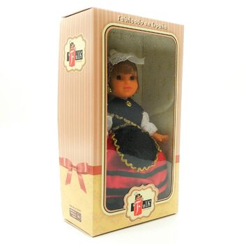 Poupée de collection de 25 cm. robe régionale typique des Asturies (Asturies), fabriquée en Espagne par Folk Crafts Dolls. (SKU : 204A) 4