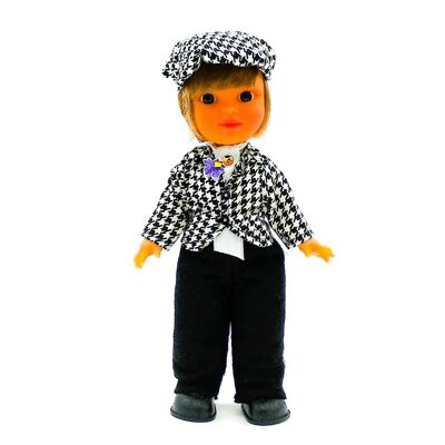 25 cm collectible doll. typical regional dress Chulapo Madrileño (Madrid), made in Spain by Folk Crafts Dolls. (SKU: 205M)