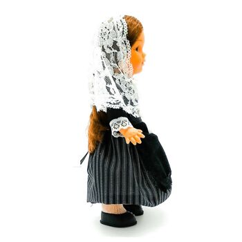 Poupée de collection de 25 cm. Robe régionale typique de Majorque Payesa (Majorque), fabriquée en Espagne par Folk Crafts Dolls. (SKU: 206) 3